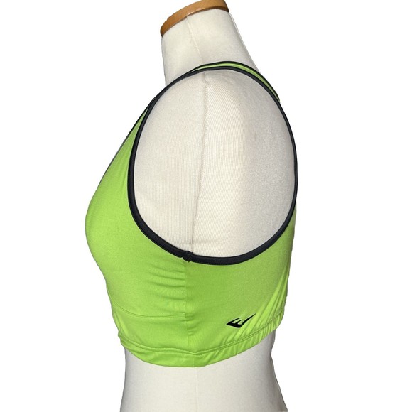 Everlast Womens Size G S/M Neon Green Sports Bra Racerback Athletic Wireless - Picture 3 of 7